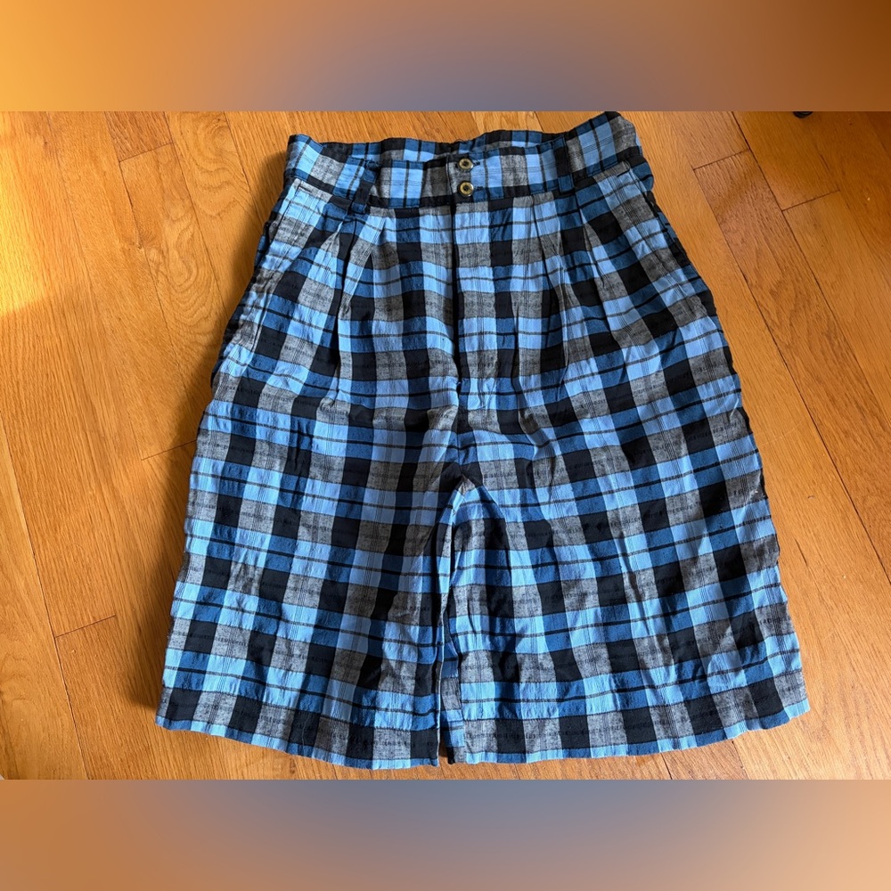 OBR Blue Plaid Shorts Size 12